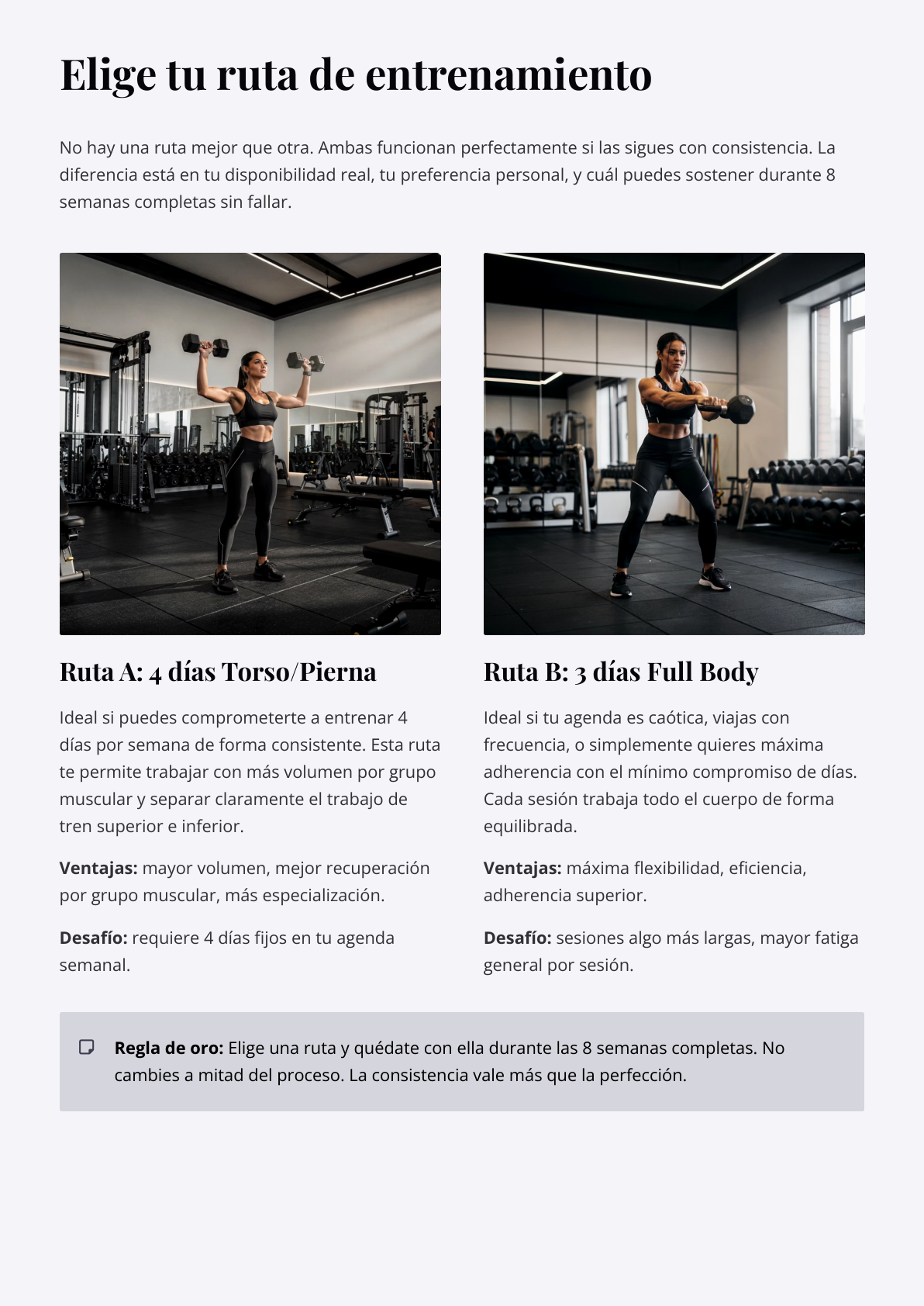 Reto 8 Semanas · Pérdida de Grasa (Mujer · Gimnasio) - Imagen 5