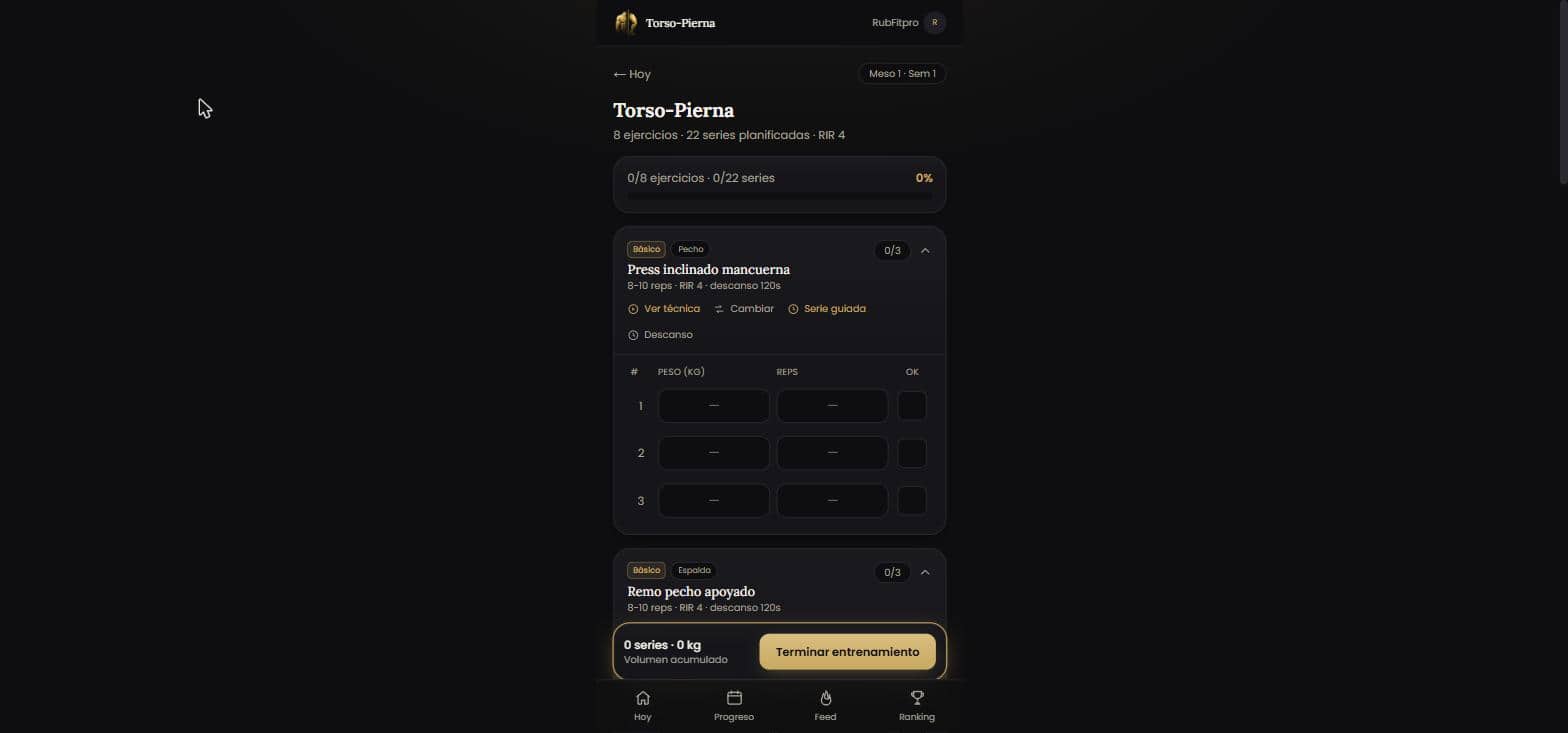 Captura de la app Torso-Pierna