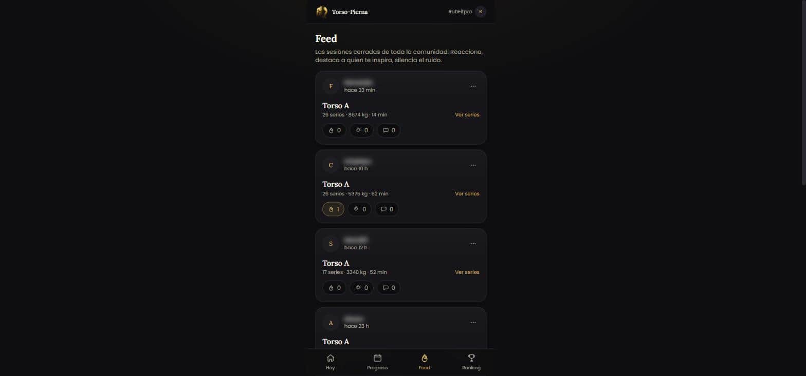 Captura de la app Torso-Pierna