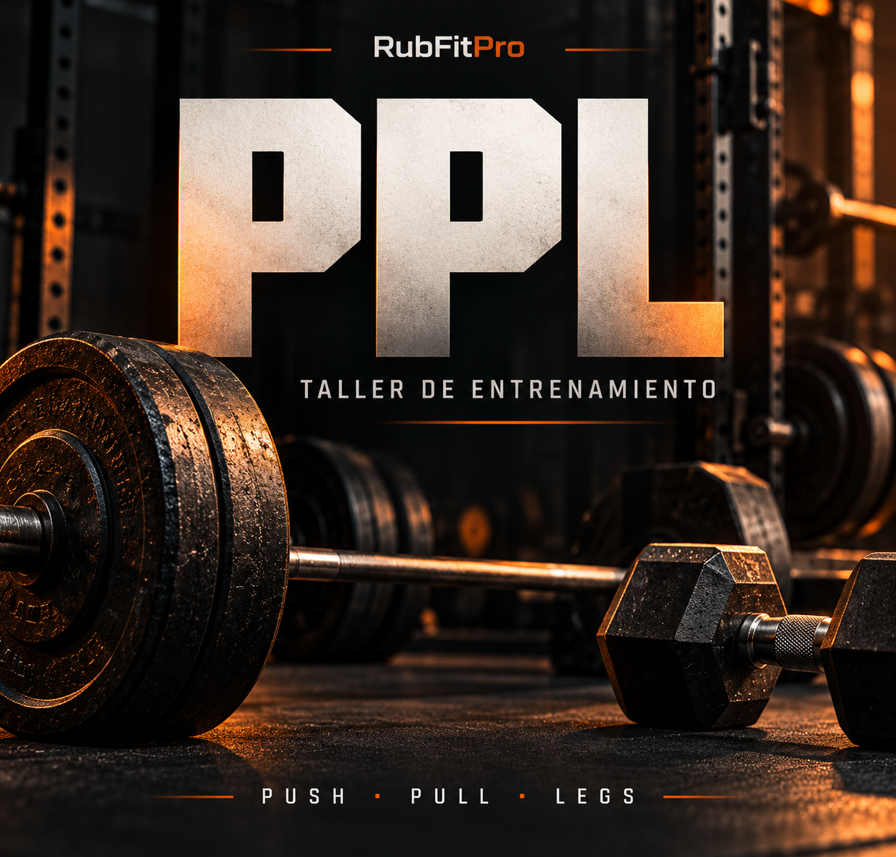 PPL · Taller de entrenamiento RubFitPro. Push, Pull, Legs.