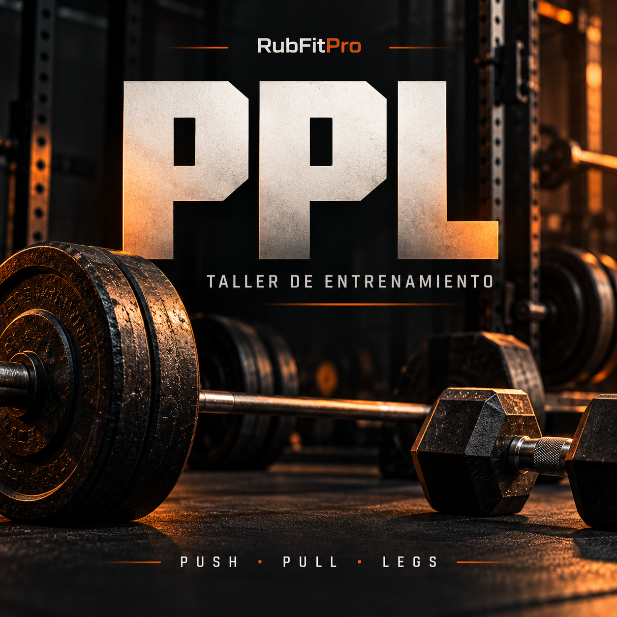 PPL · Taller de entrenamiento RubFitPro. Push, Pull, Legs.